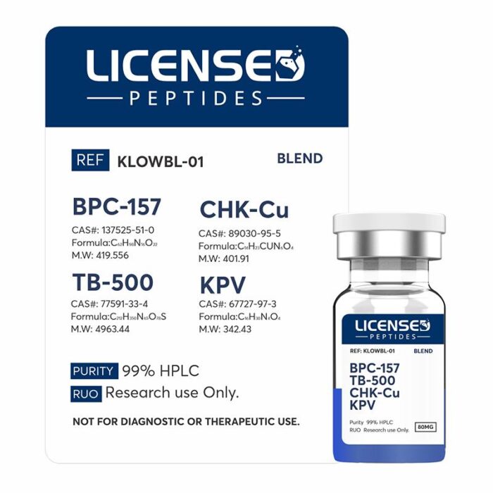 BPC157, TB500, GHKCu, KPV (Klow Blend) 80mg