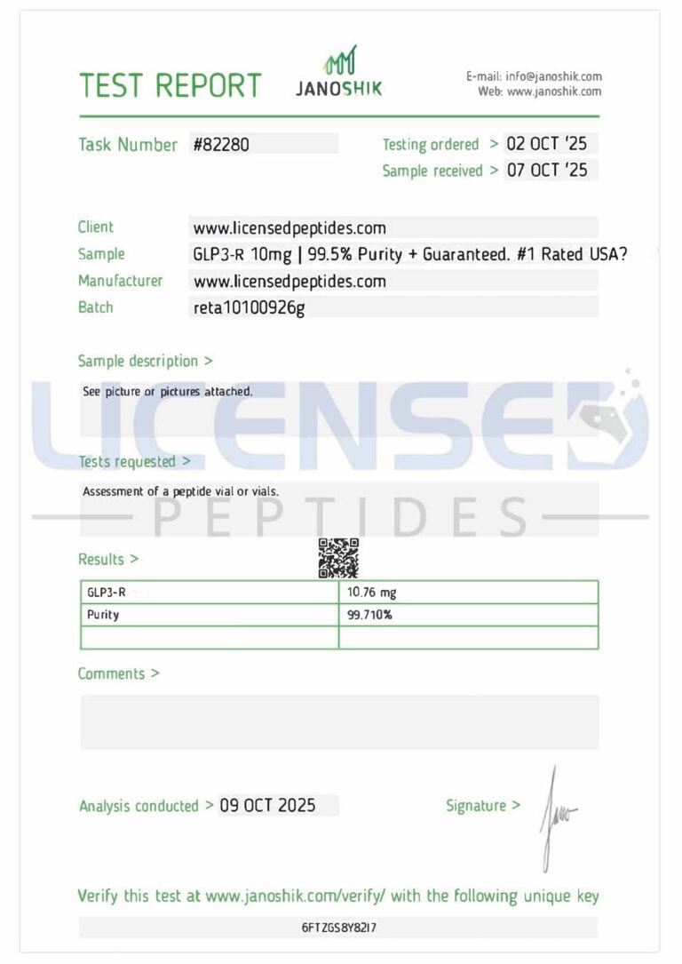 LP3-R 10mg (10 vials) – lab report