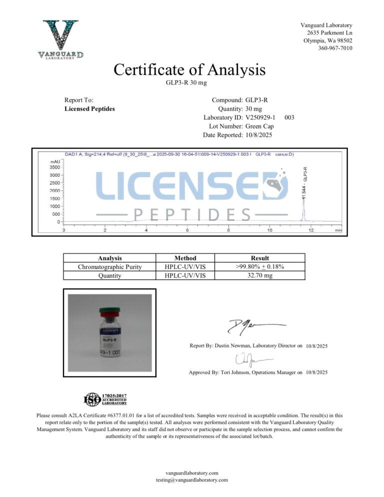 LP3-R 30mg (10 vials) – lab report
