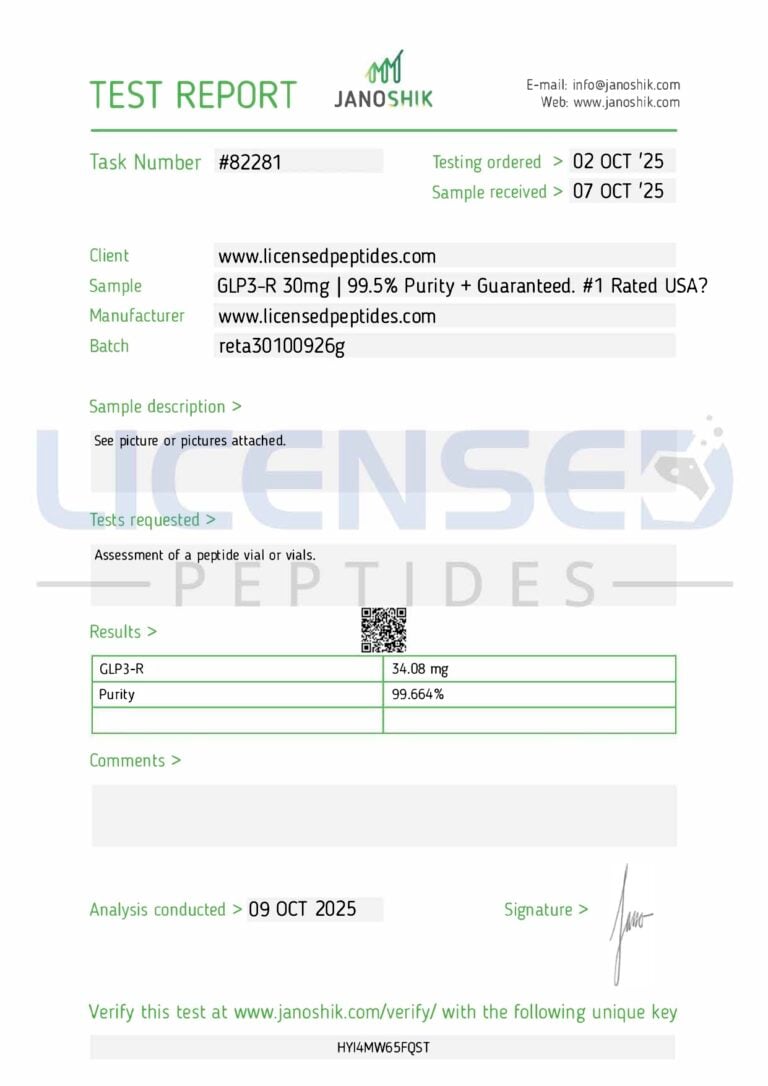LP3-R 30mg (10 vials) – lab report