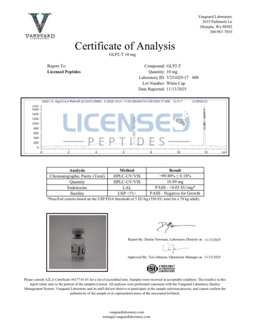 GLP2 T 10mg V251029 17 Licensed Peptides Report 008