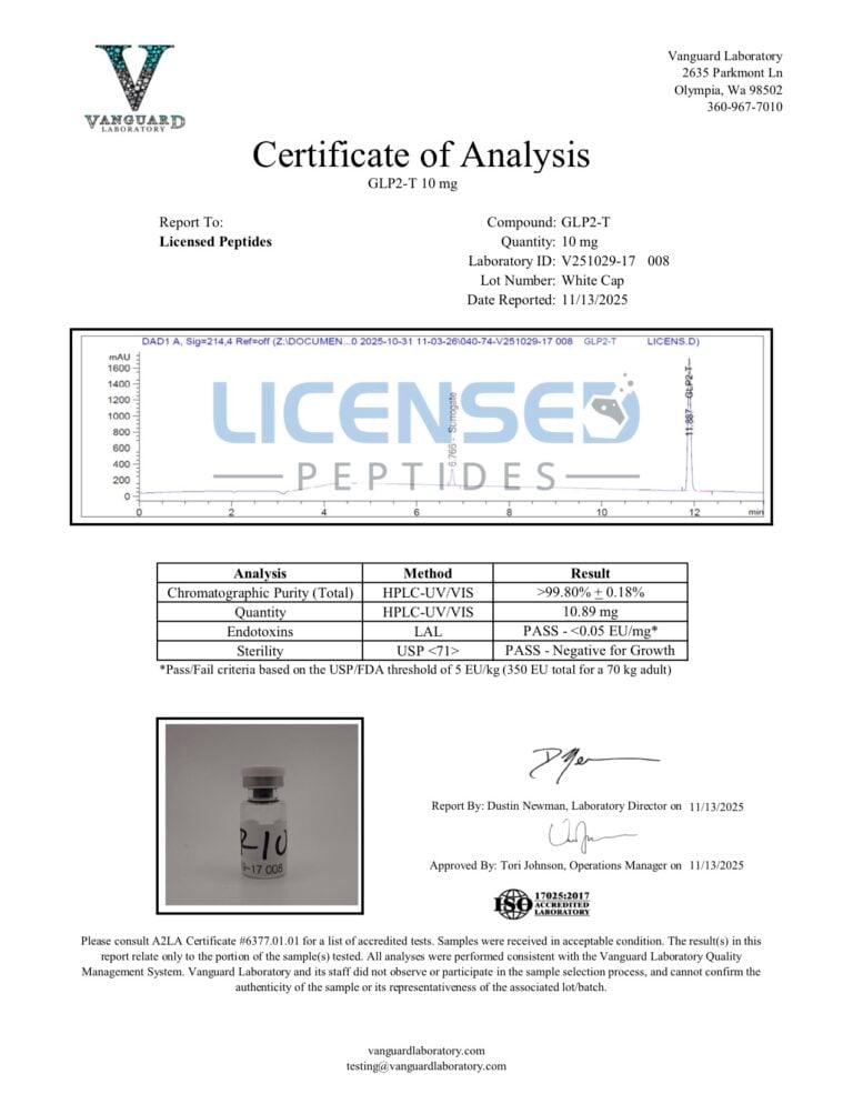 LP2-T 10mg (10 vials) – lab report