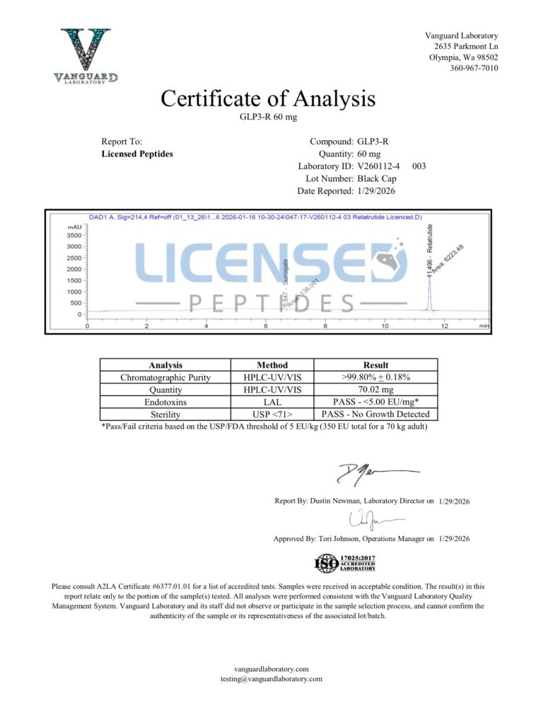 LP3-R 60mg (10 vials) – COA