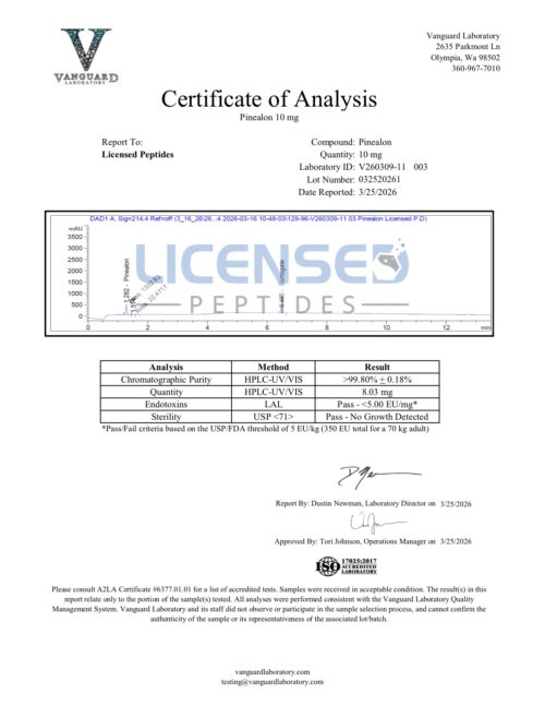 Pinealon 10mg V260309 11 Licensed Peptides Report 003 1
