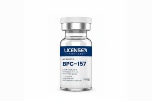 BPC-157 research peptide vial manufactured for laboratory research applications.