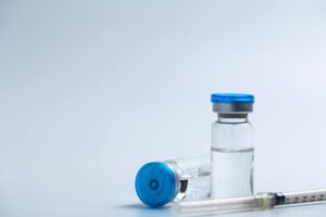Peptide vials and syringe for Glow Stack research.
