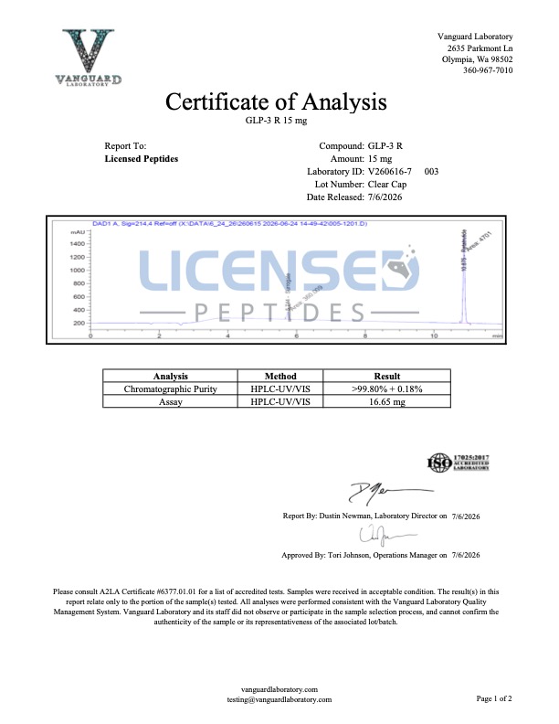 V260616-7 HPLC-UV/VIS report — LP3-R 15mg
