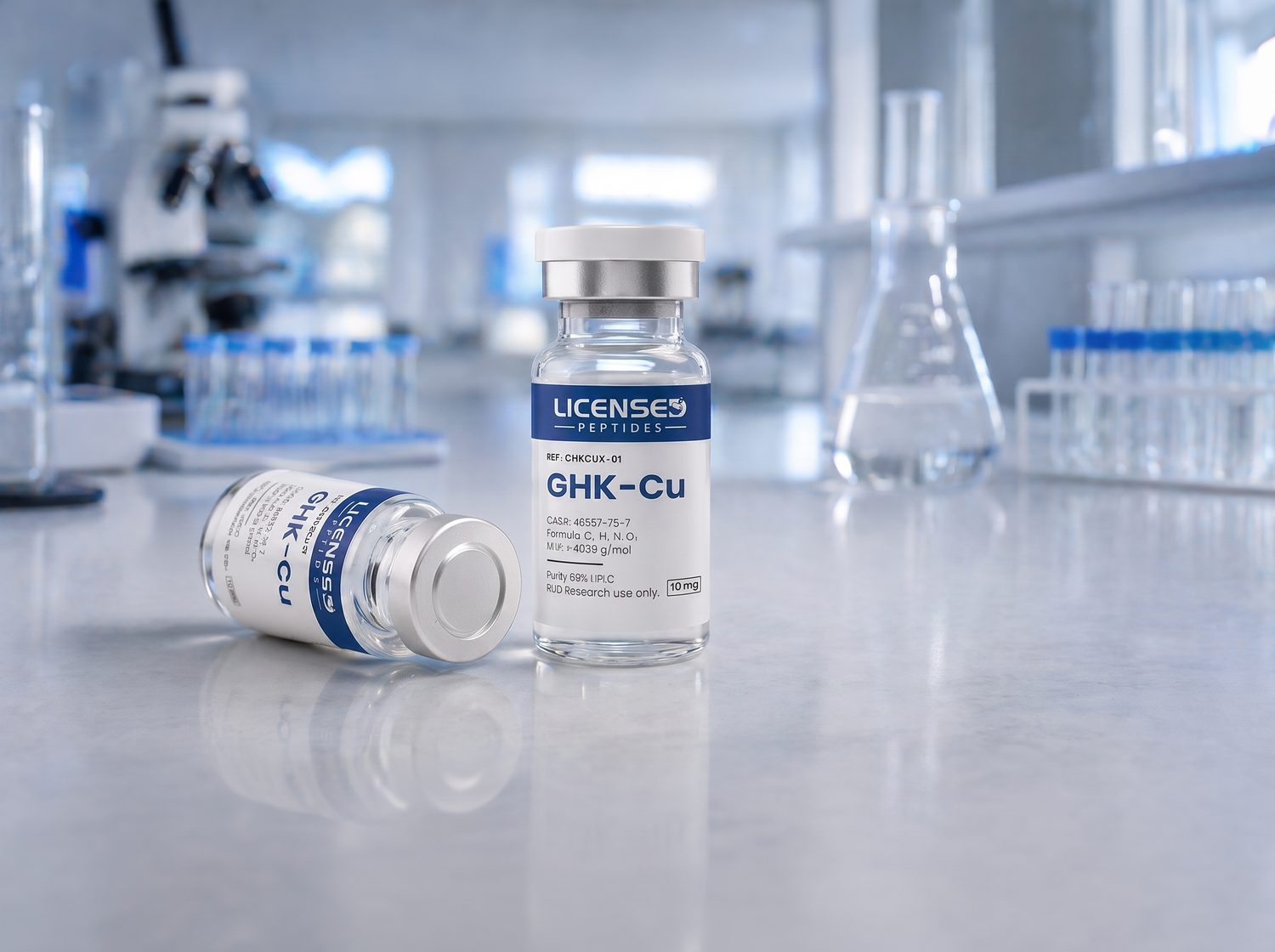 Licensed Peptides GHK-Cu research vials